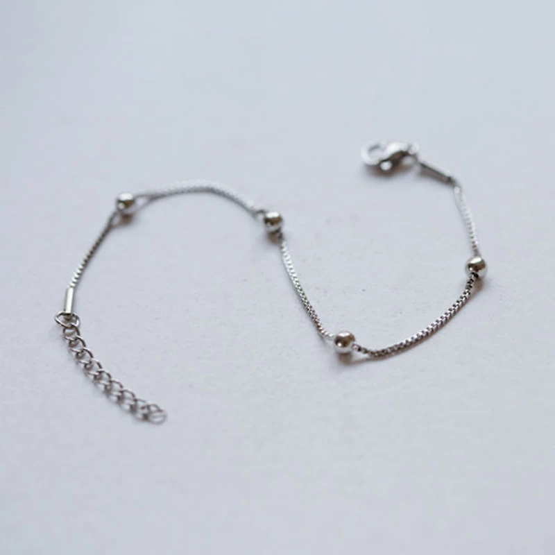 Beaded Box Chain Bracelet
