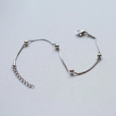 Beaded Box Chain Bracelet