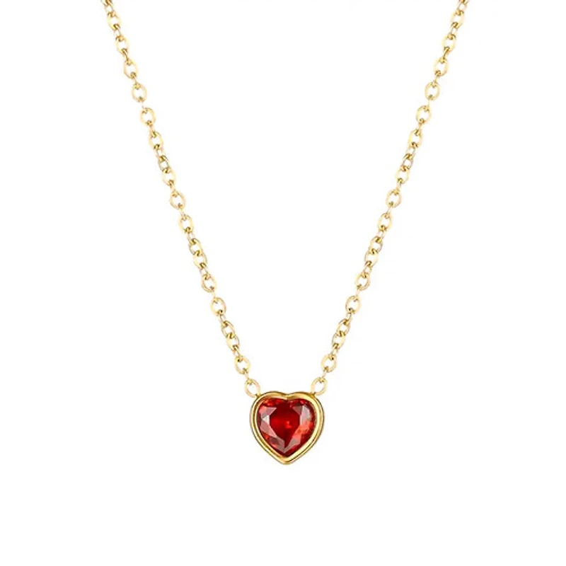 Mini Gem Heart Necklace