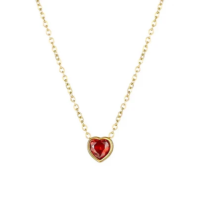 Mini Gem Heart Necklace