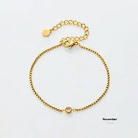 Gold Birthstone Bracelet