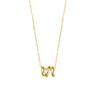 Mom "M" Initial Necklace