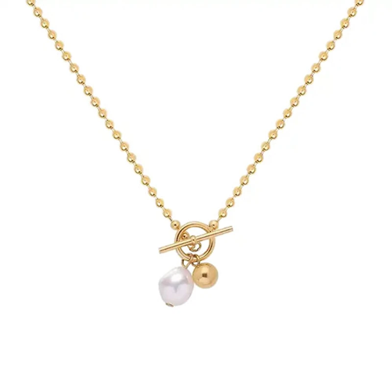 Pearl Front Closure Necklace