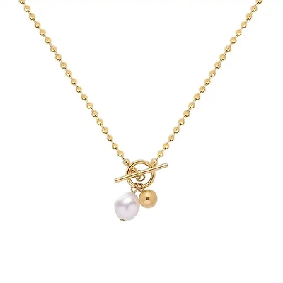 Pearl Front Closure Necklace