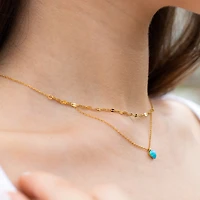 Layered Blue Heart Necklace