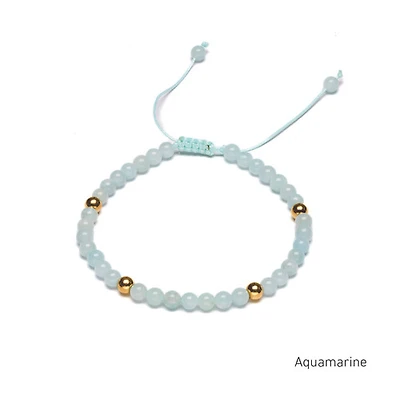 Braided Natural Crystal Bracelet (Depth of Blue)