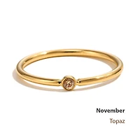 Gold Stackable Birthstone Ring