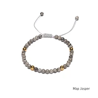 Braided Natural Crystal Bracelet (Classic Black & White)