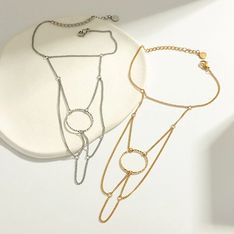 Fun Statement Connected Ring Bracelet