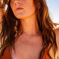 Steel Rectangular Pearl Chain Necklace