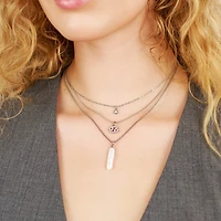 Steel Stick Baroque Pearl Necklace