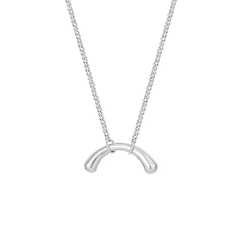 Steel Arched Bone Necklace