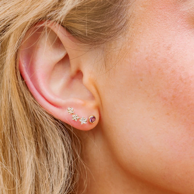 Purple Gem Studs