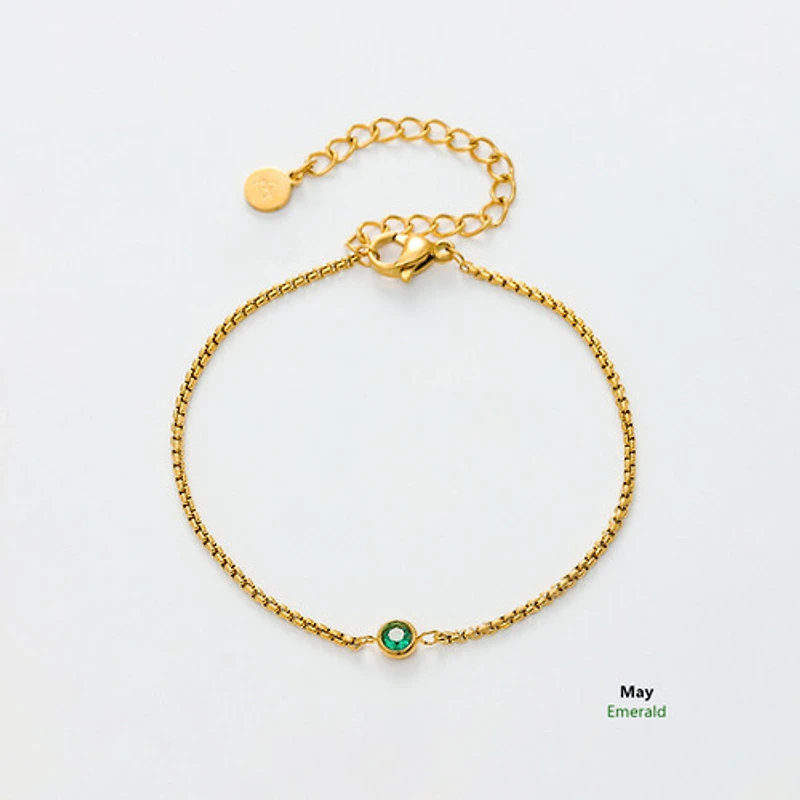 Gold Birthstone Bracelet
