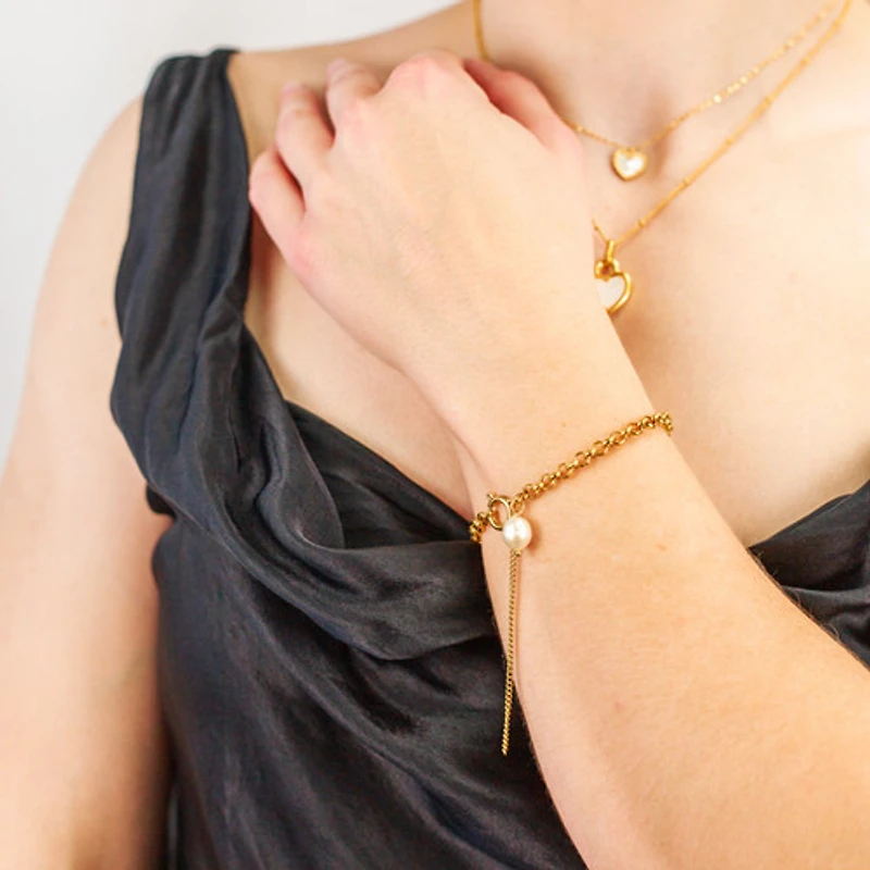 Baroque Pearl Chain Bracelet