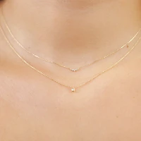 Curved Diamond Bar Necklace