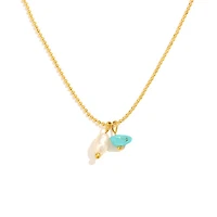 Turquoise Pearl Necklace