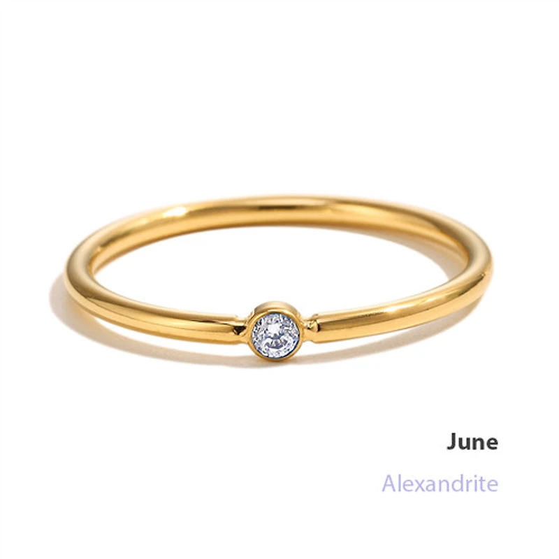 Gold Stackable Birthstone Ring
