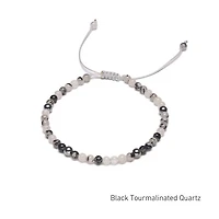 Braided Natural Crystal Bracelet (Classic Black & White)