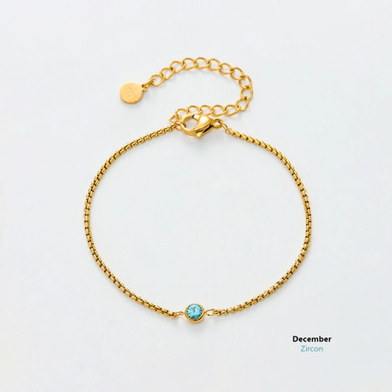 Gold Birthstone Bracelet