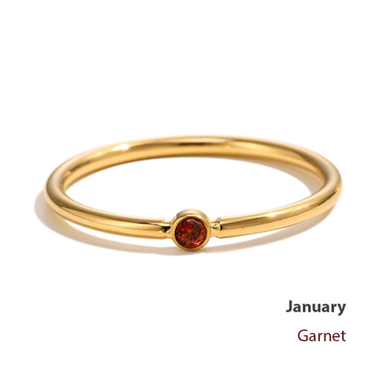 Gold Stackable Birthstone Ring