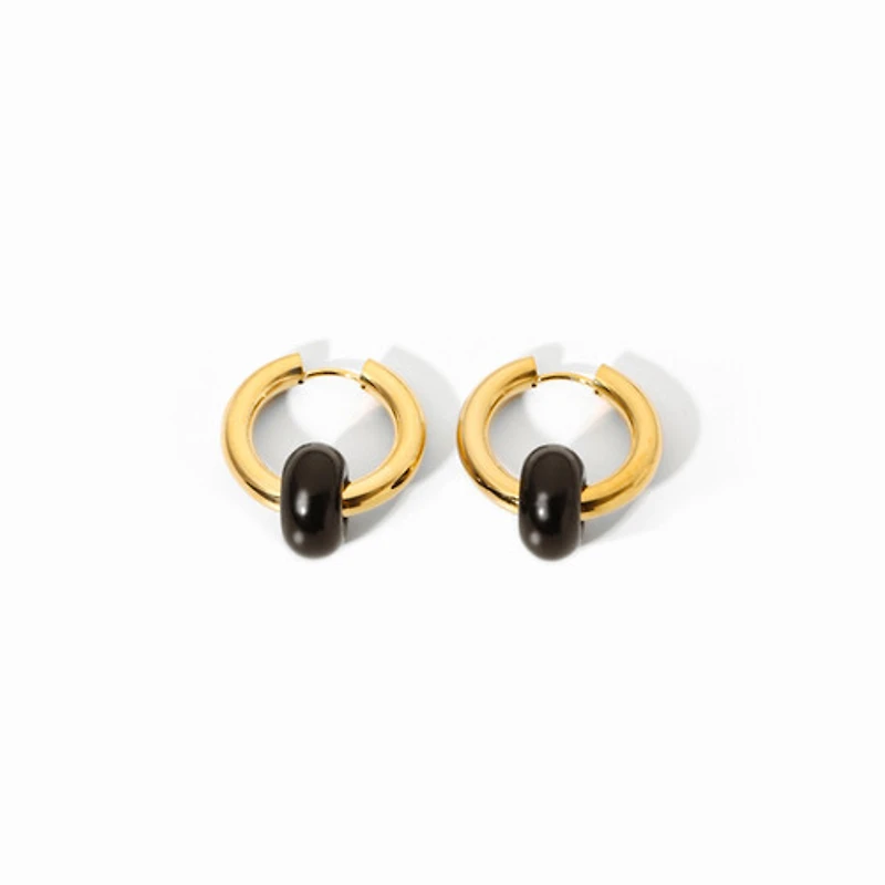 Disk Crystal Hoops