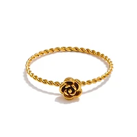 Rose Thin Twisted Ring