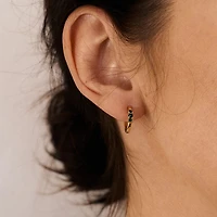 Emerald Mini Hoops