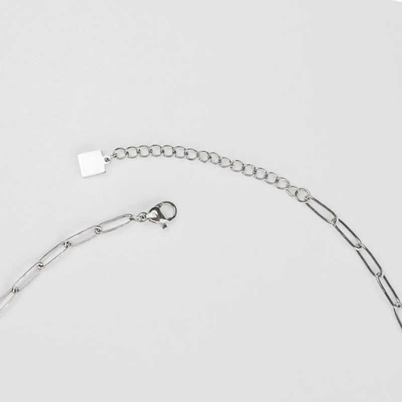 Steel Paperclip Chain Necklace