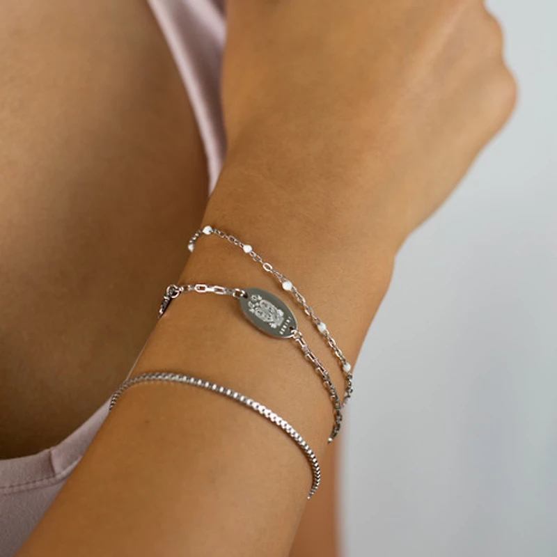 Steel Thin Box Chain Bracelet