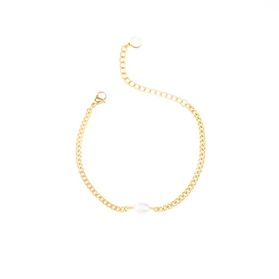 Single Pearl Chain Bracelet