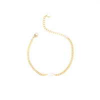 Single Pearl Chain Bracelet
