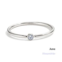 Steel Stackable Birthstone Ring