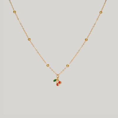 Zirconia Cherry Necklace