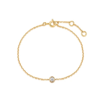 14k Diamond Pendant Bracelet