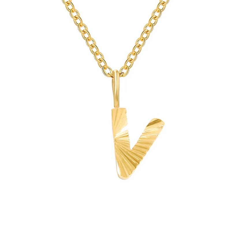 Patterned Initial Necklace (O-Z)