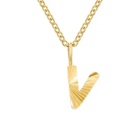 Patterned Initial Necklace (O-Z)