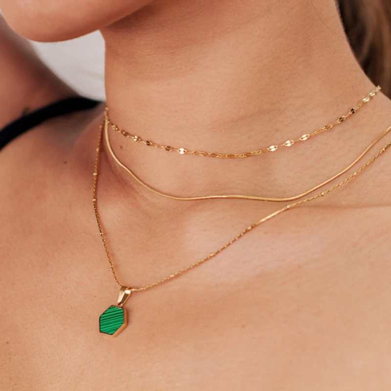Dual Layered Bling Chain + Rope Necklace
