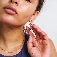 Blue Mixed Stone Hoops