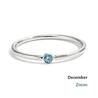 Steel Stackable Birthstone Ring
