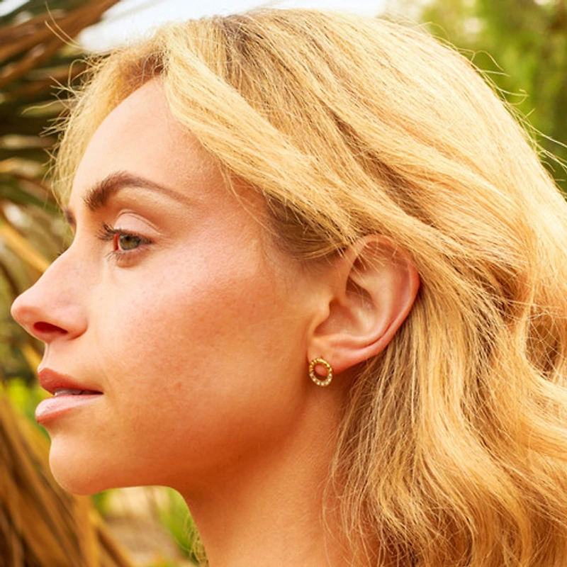 Gem Circle Studs