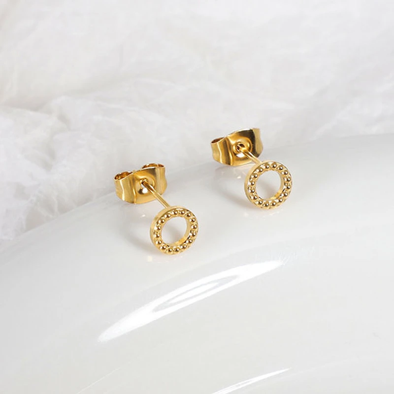 Circle Hollow Mini Studs
