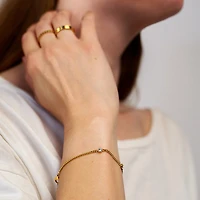 Gold Gem Chain Bracelet