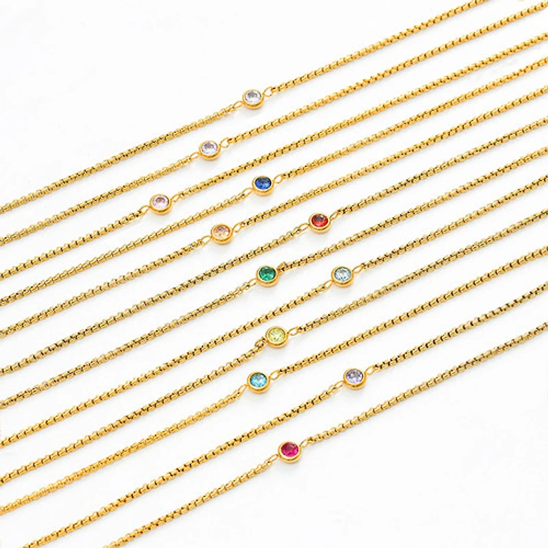 Gold Birthstone Bracelet