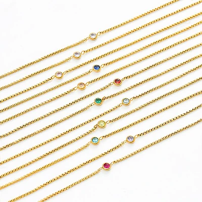 Gold Birthstone Bracelet