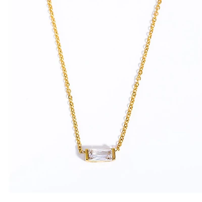 Rectangular Gem Necklace