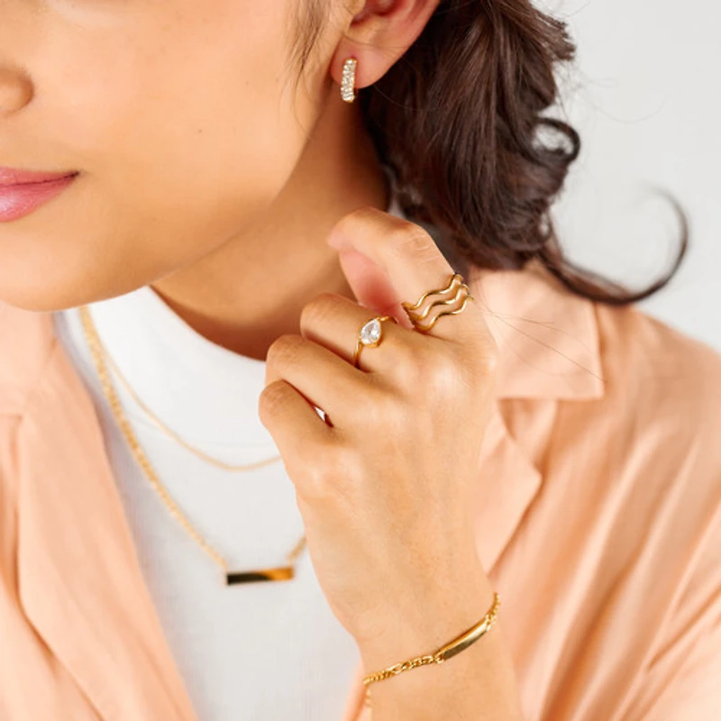 Stacked Wave Ring