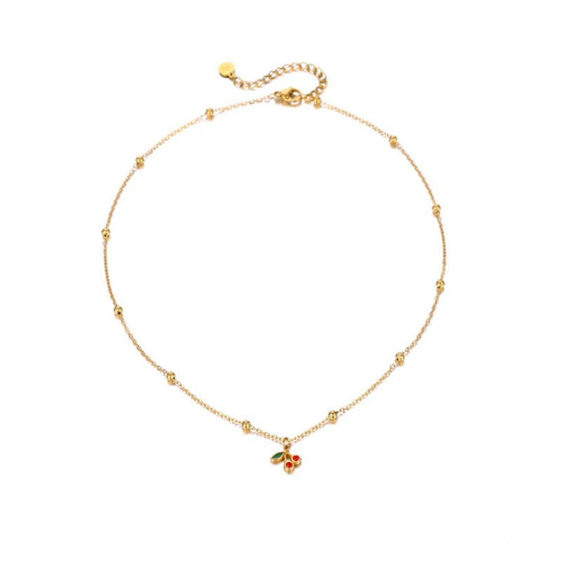 Zirconia Cherry Necklace