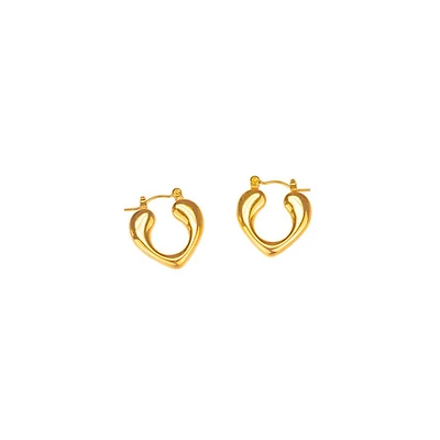 Heart Framed Hoops