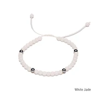 Braided Natural Crystal Bracelet (Classic Black & White)